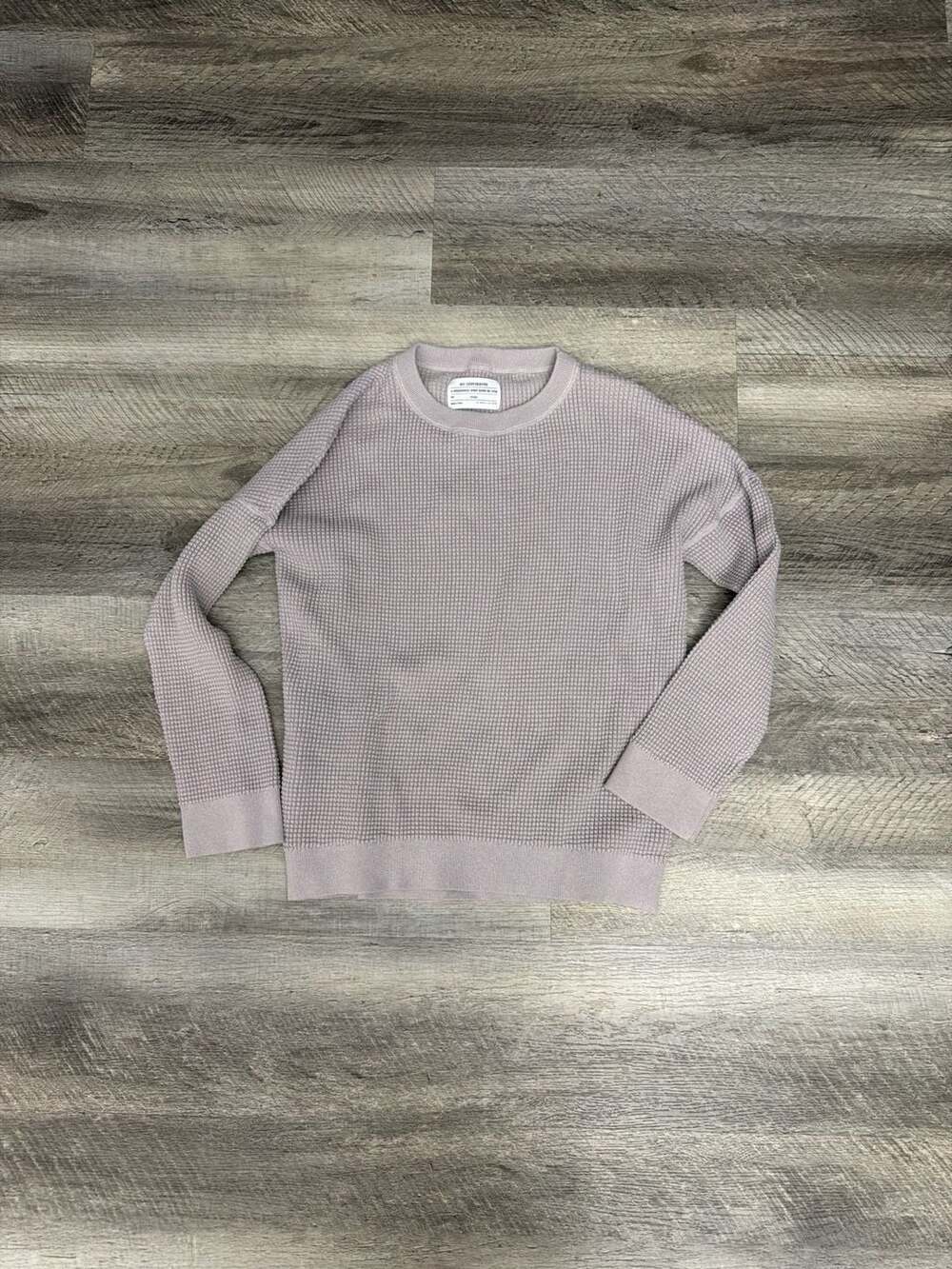 REI Co-op Wallace Lake Waffle Knit Crewneck Sweater, Lavender, Size Large